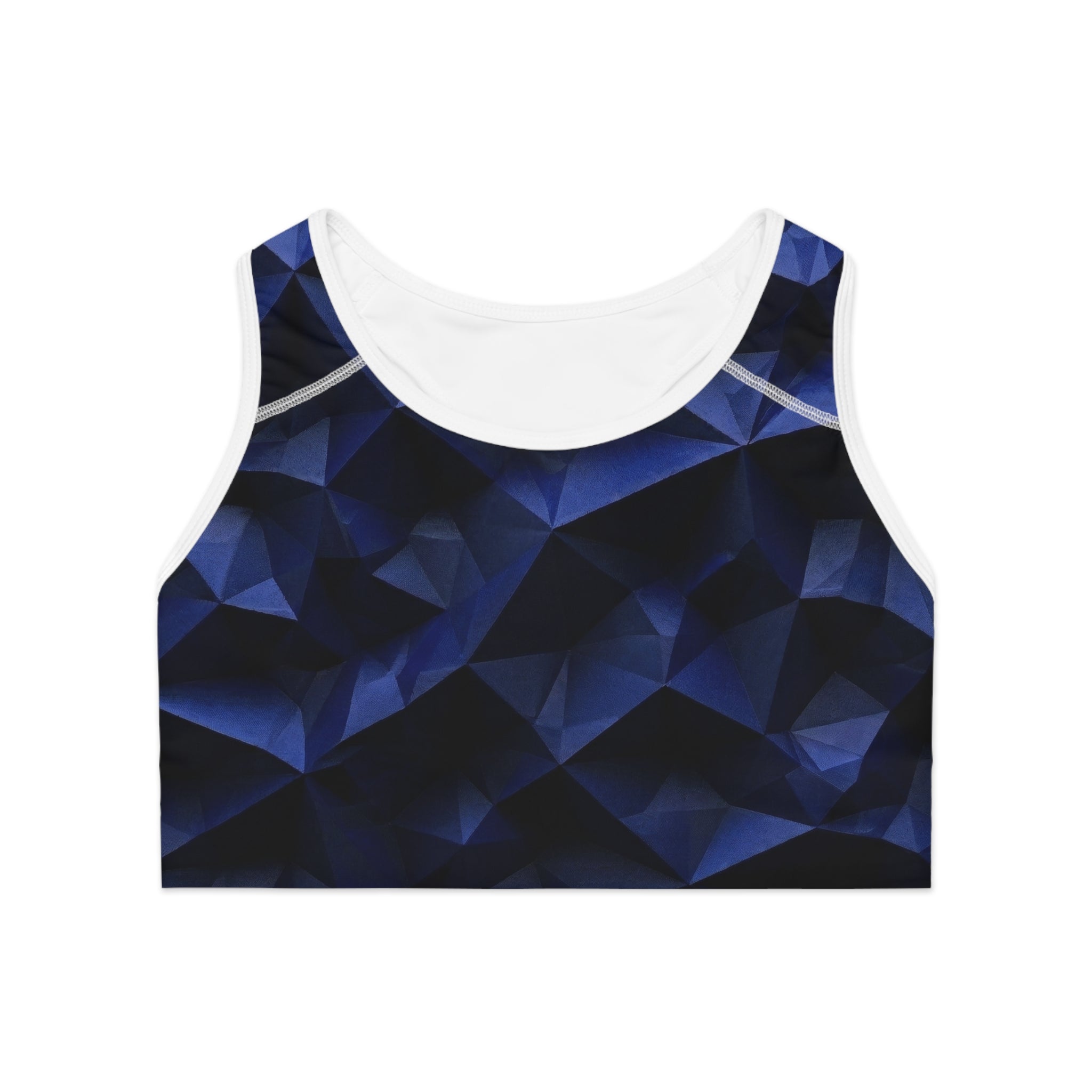 Women's Blue Poly Sports Bra