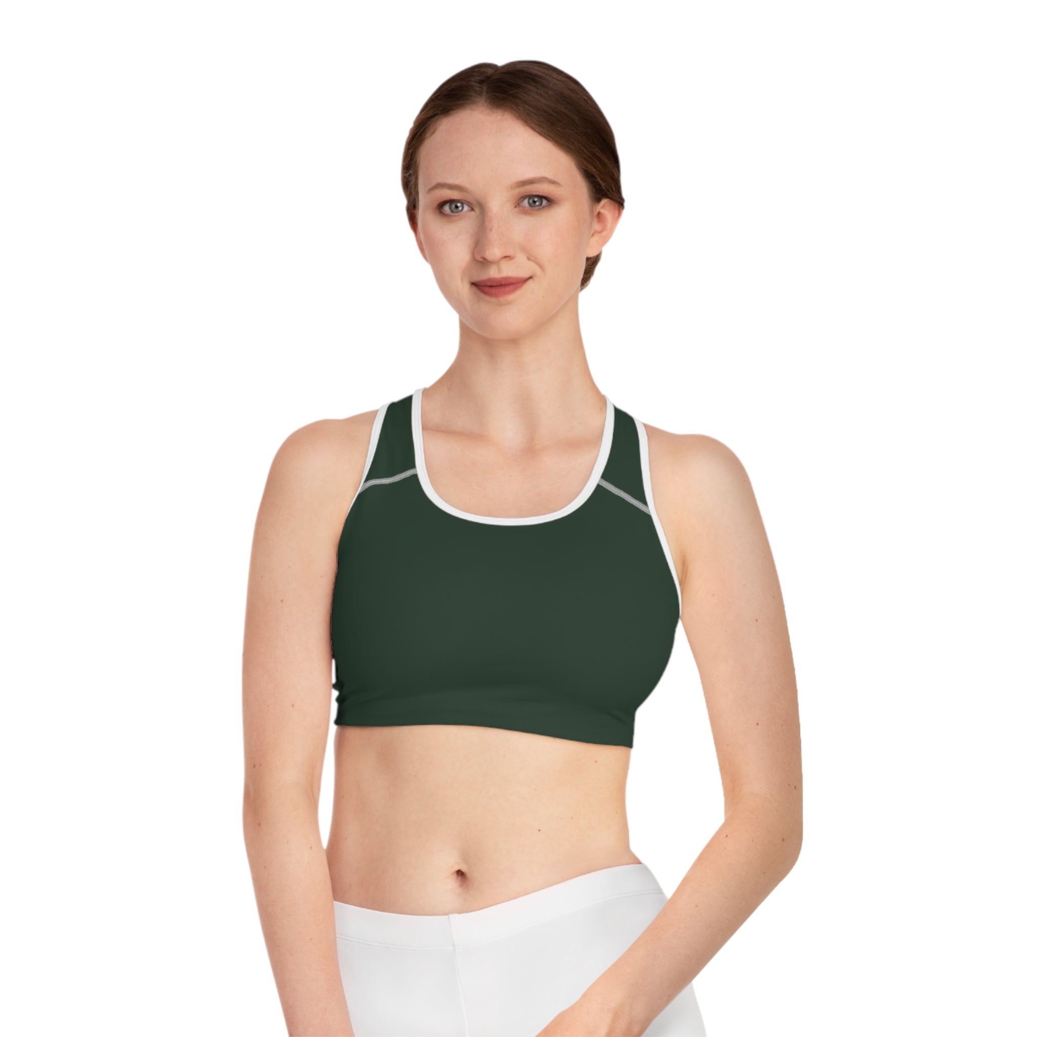 Women's Forest Green Racerback Sports Bra