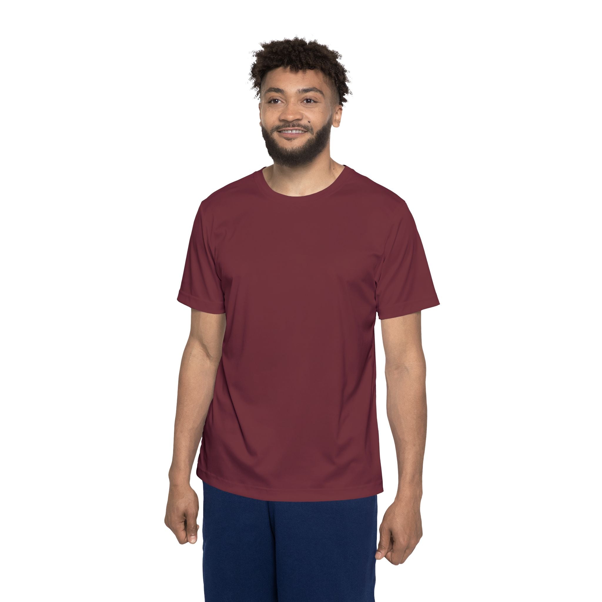 Men's Wine Red Performance Sports Jersey