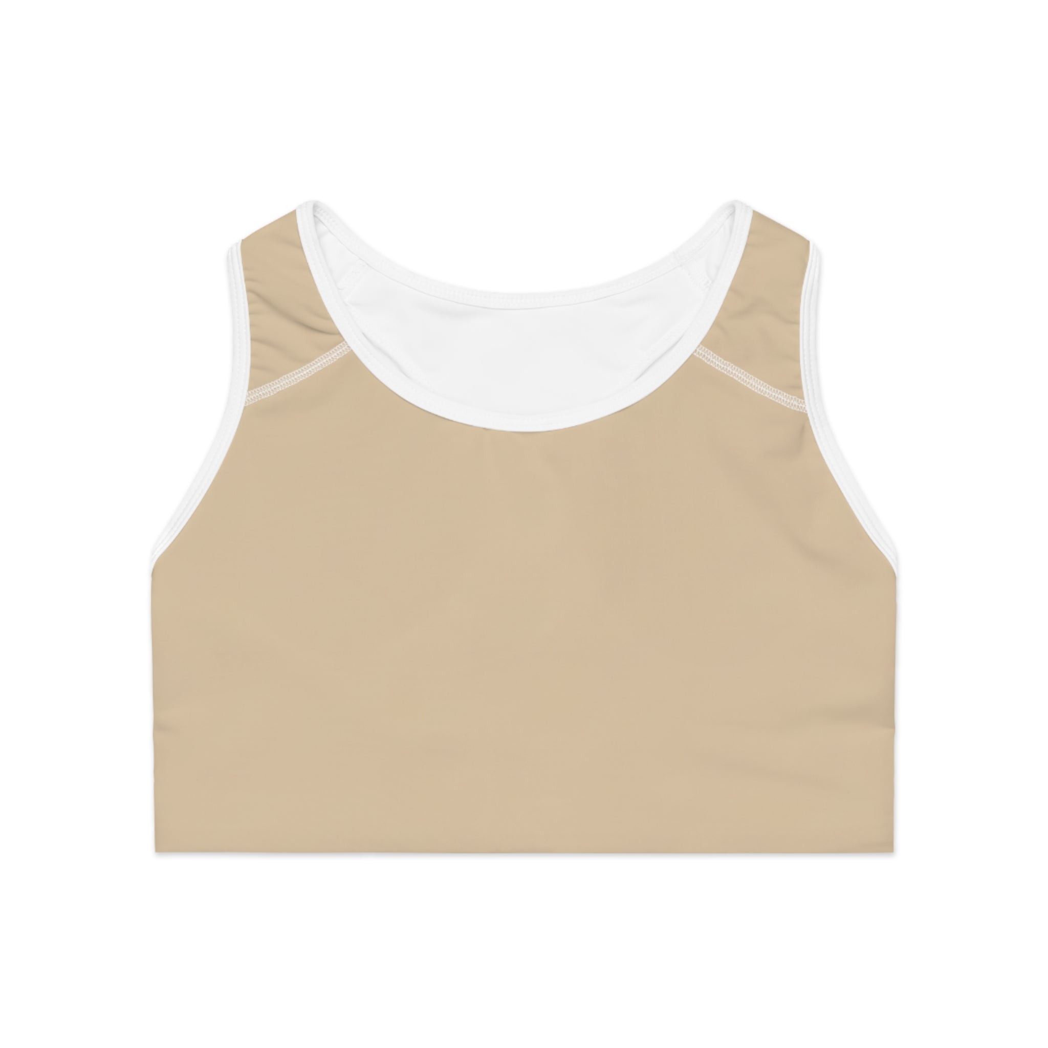 Women's Almond Seamless Sports Bra