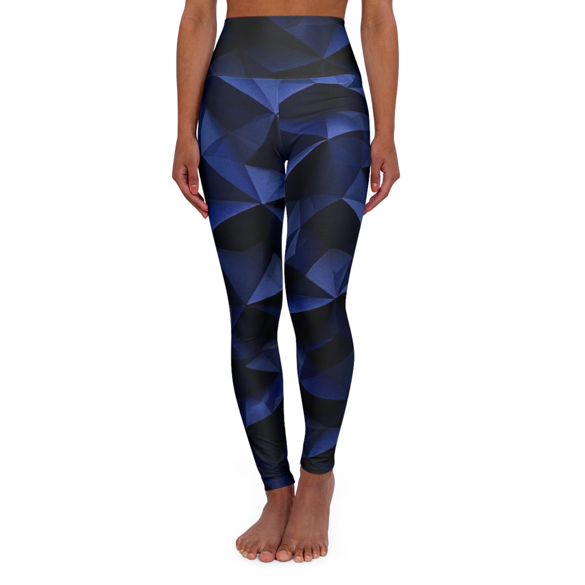 Women's Blue Poly Leggings
