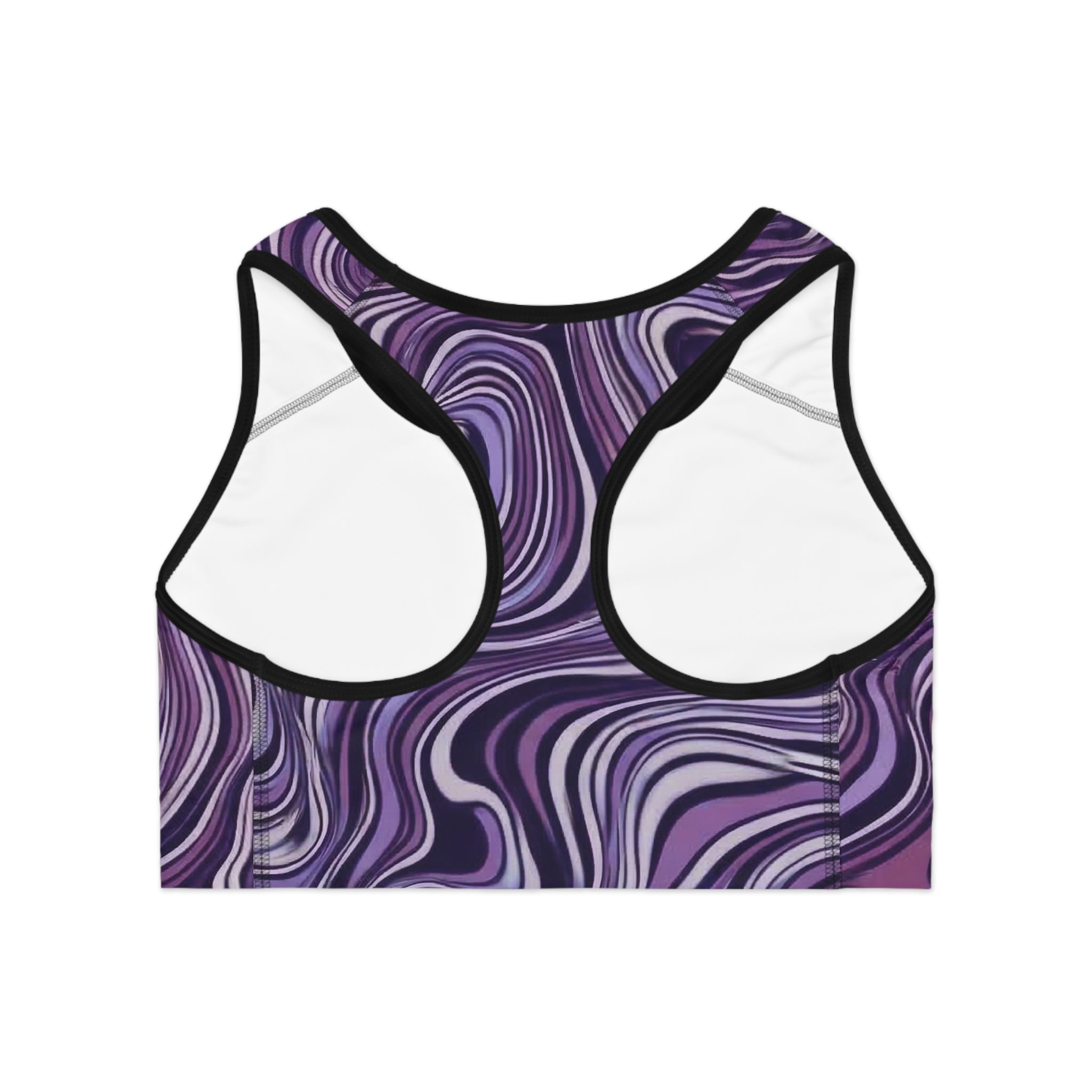 Women's Amethyst  Swirl Sports Bra