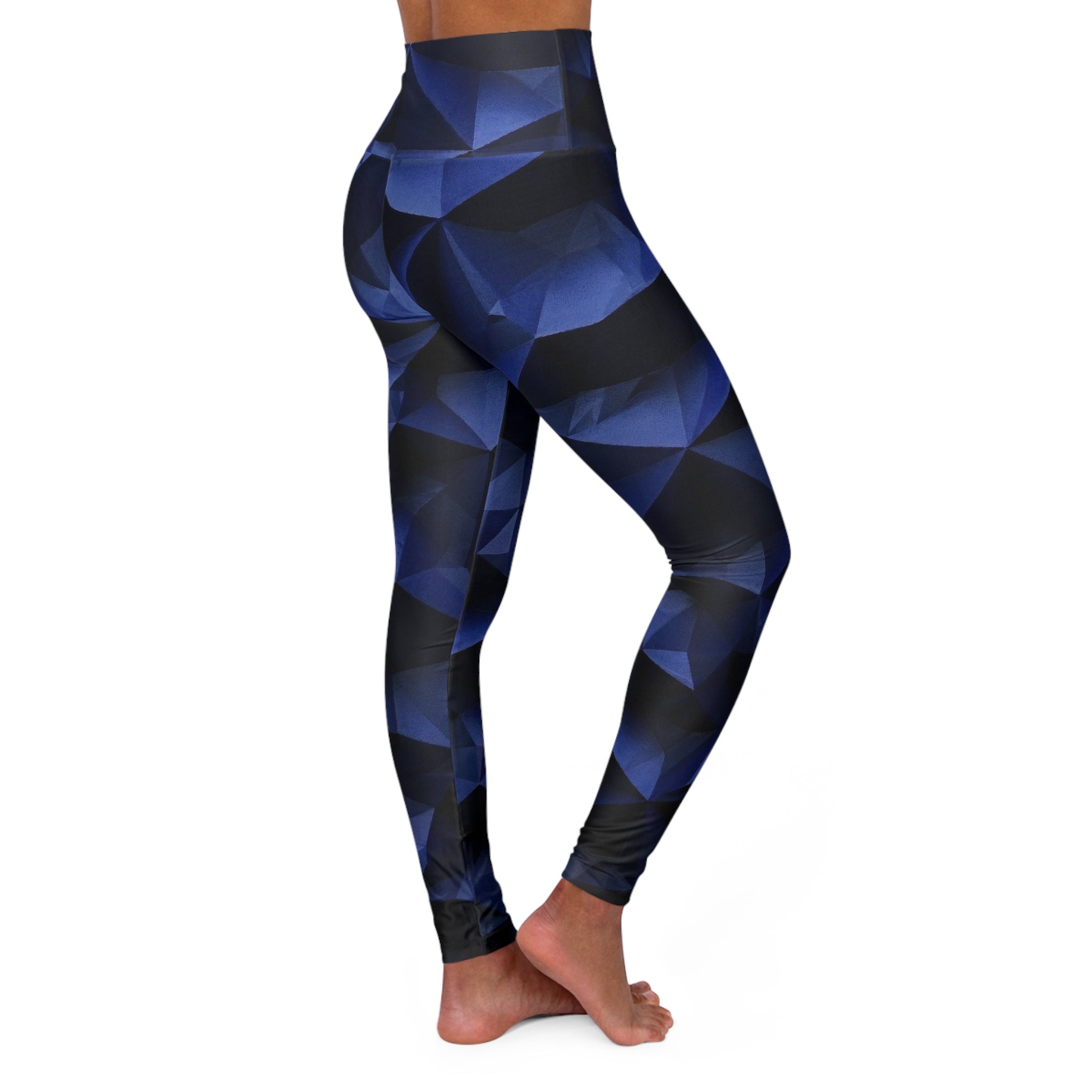 Women's Blue Poly Leggings