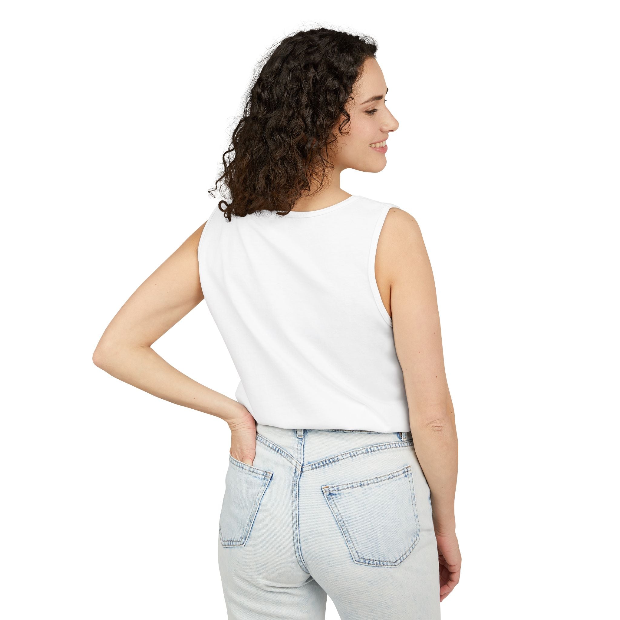 Unisex White Tank Top