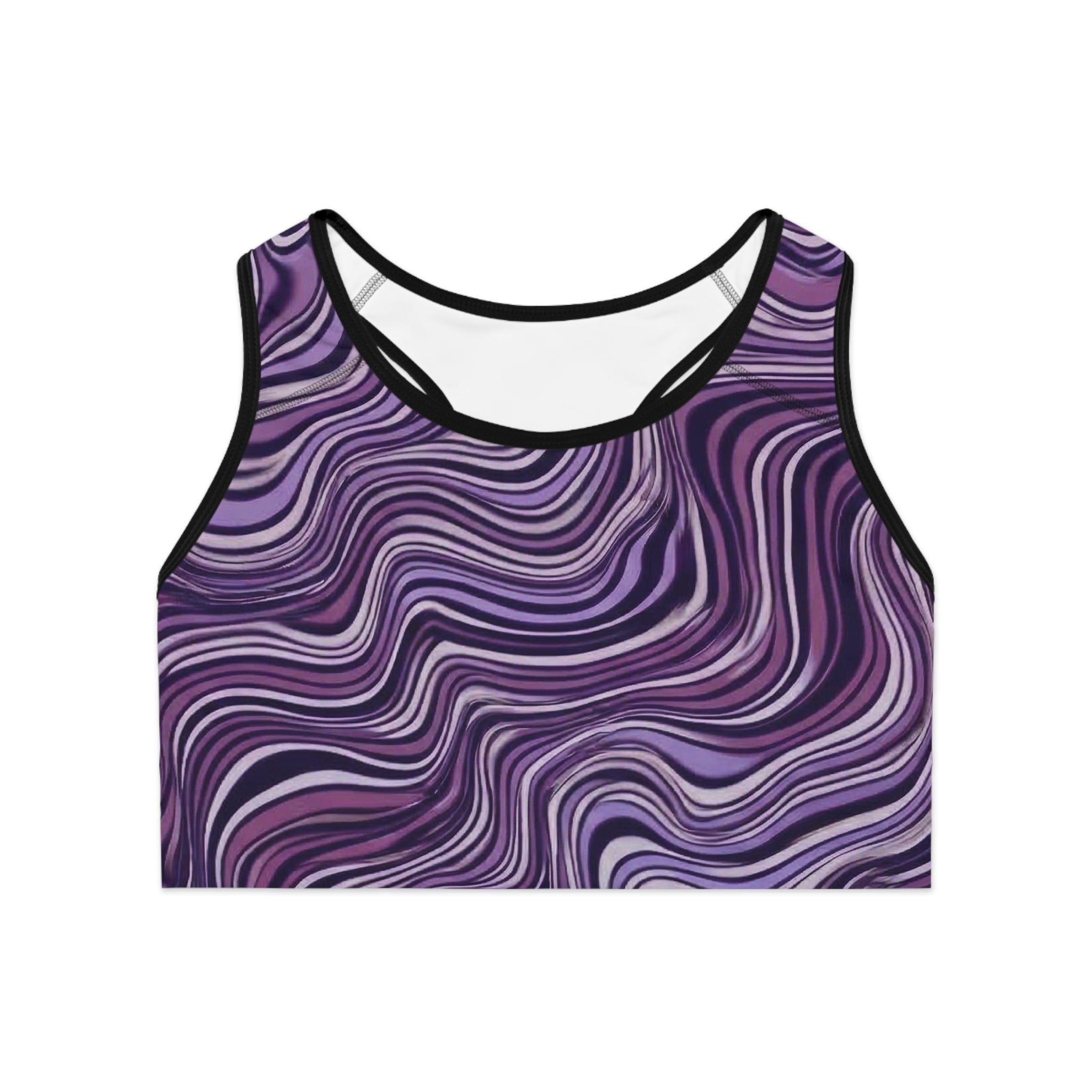 Women's Amethyst  Swirl Sports Bra
