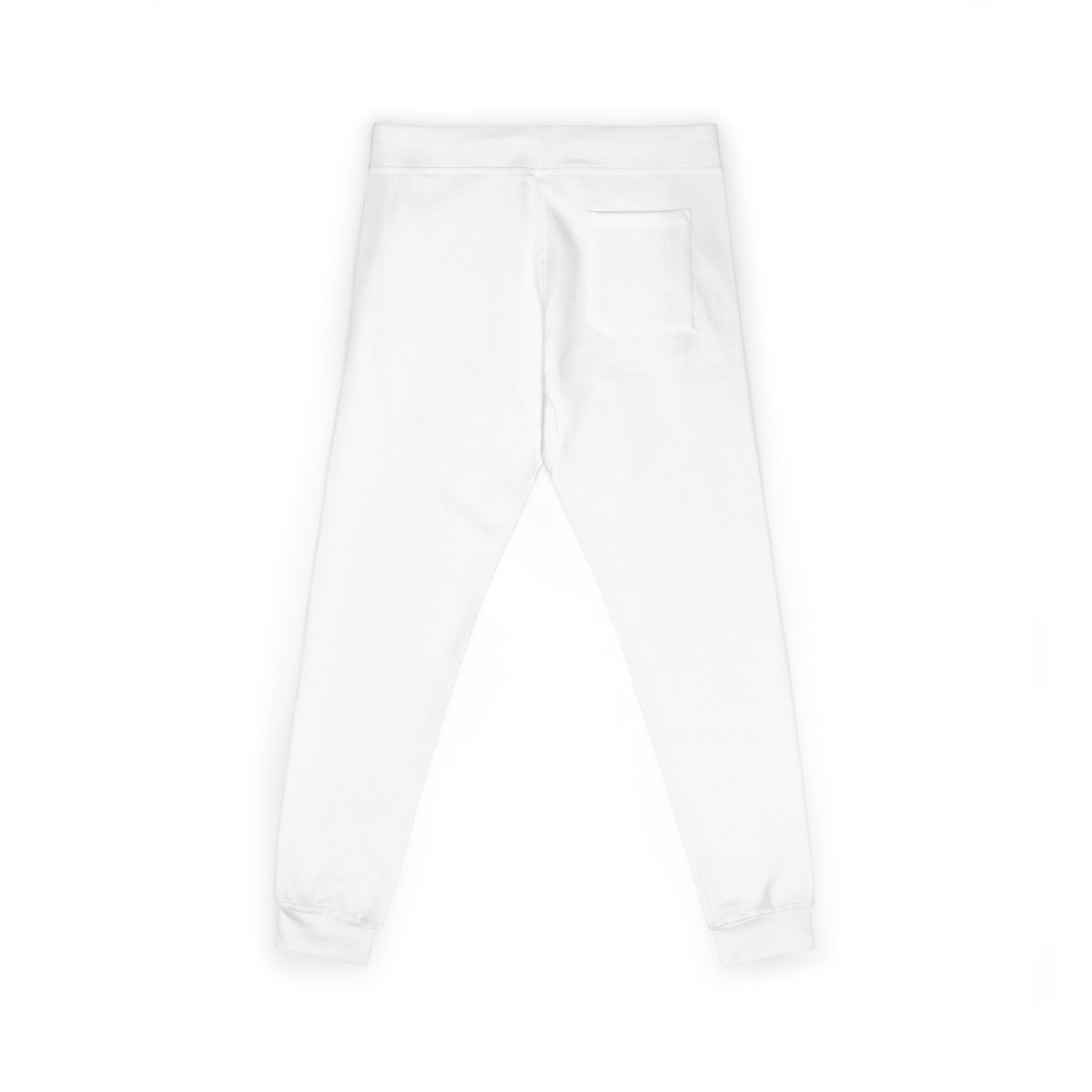 Embroidered Cozy Fleece Sweatpants — Minimal White Joggers