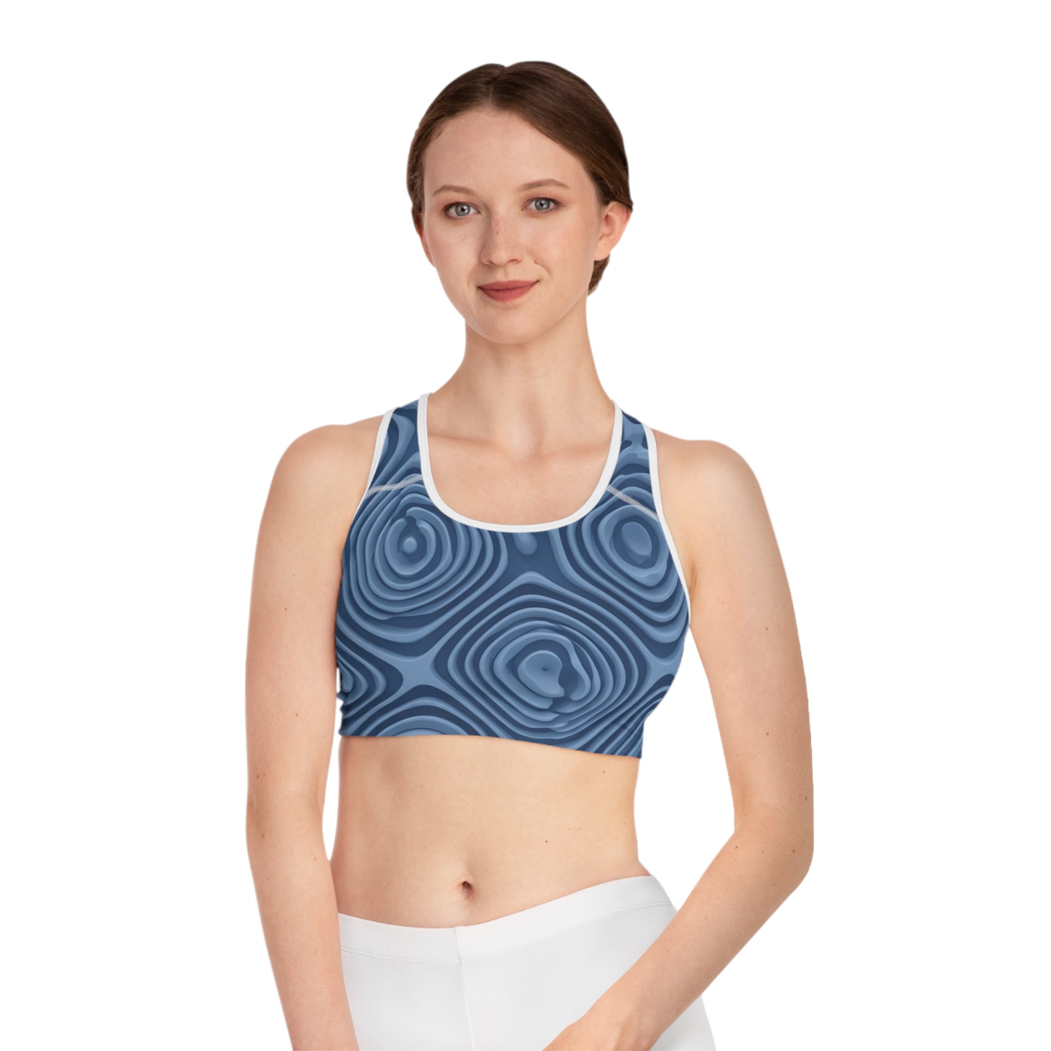 Women's Blue Wave Sports Bra