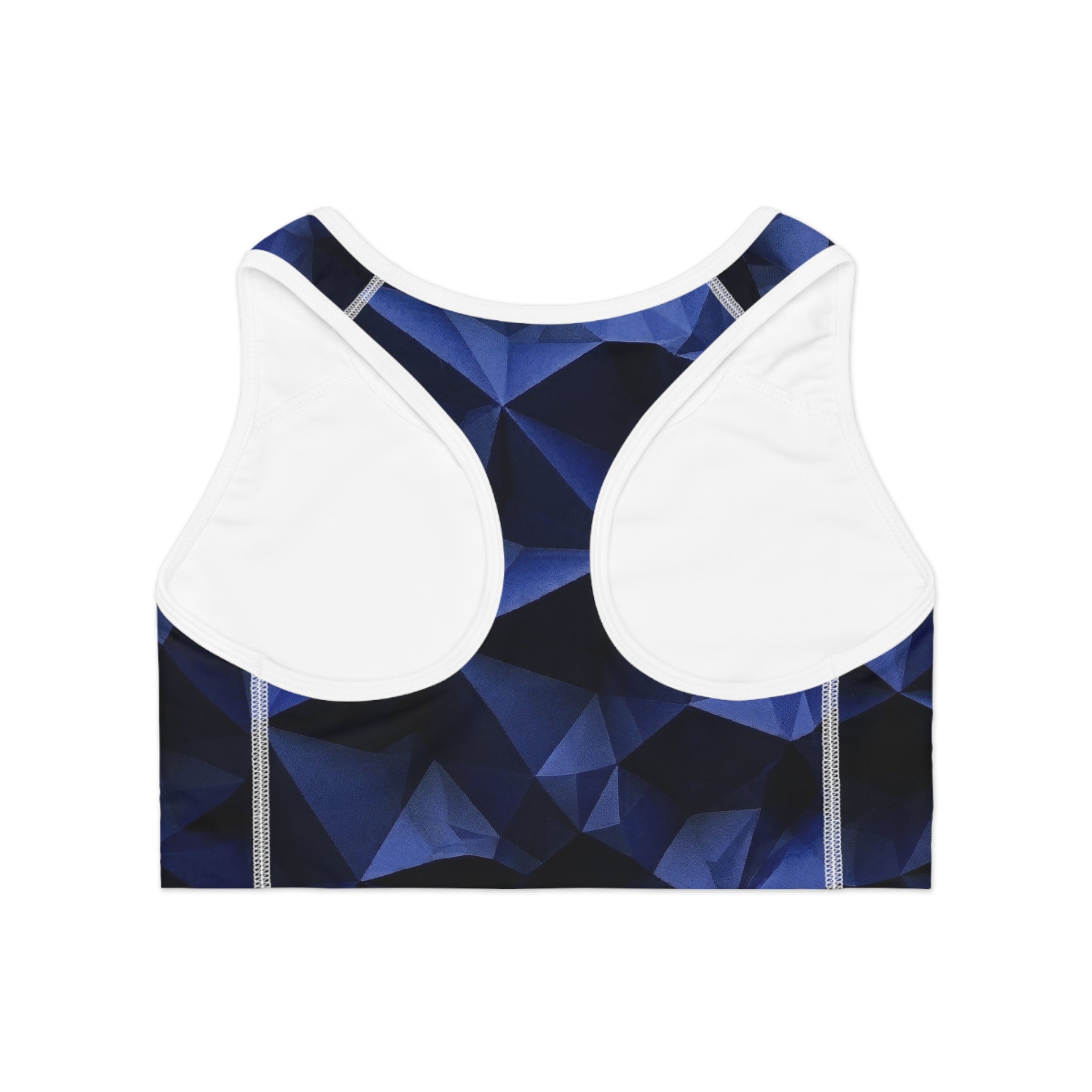 Women's Blue Poly Sports Bra