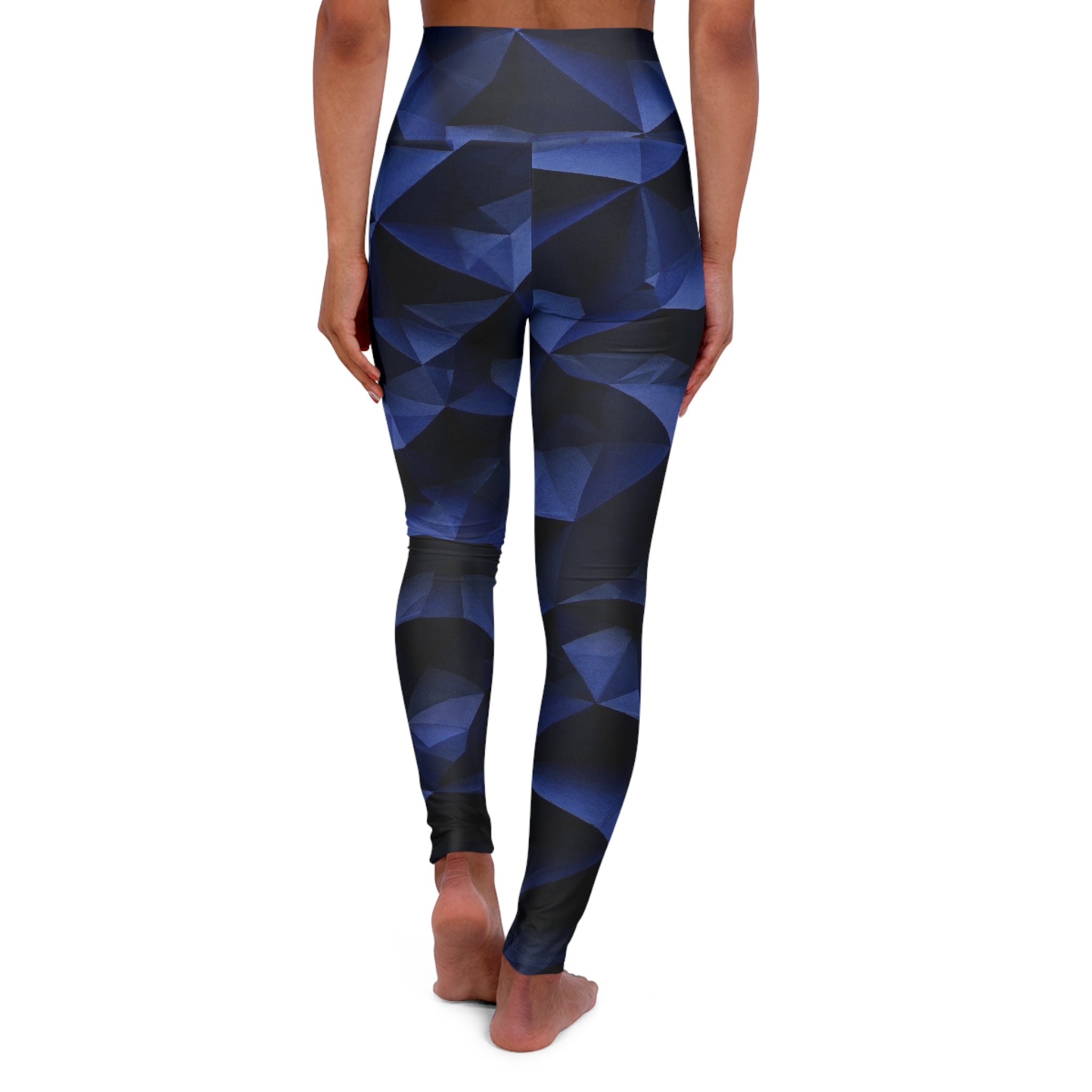 Women's Blue Poly Leggings