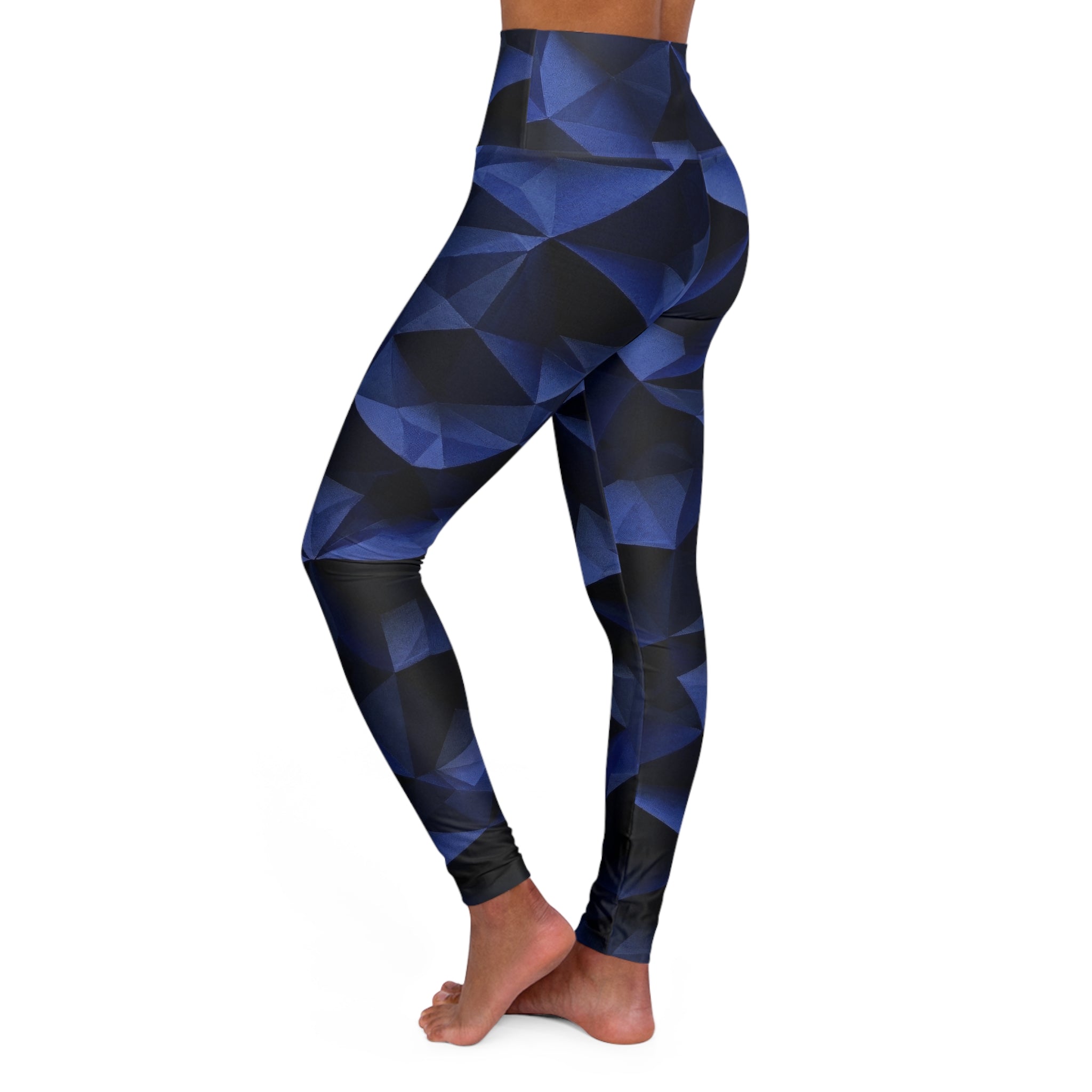 Women's Blue Poly Leggings
